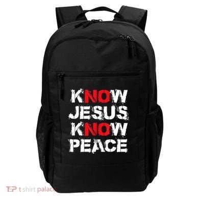 Know Jesus Know Peace Backpack
