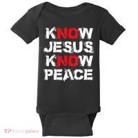 Know Jesus Know Peace Baby Bodysuit thumb 0