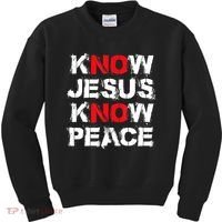 Know Jesus Know Peace Kids Sweatshirt thumb 0