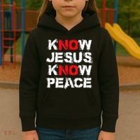 Know Jesus Know Peace Kids Hoodie thumb 3