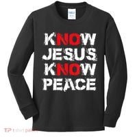Know Jesus Know Peace Kids Long Sleeve Shirt thumb 0