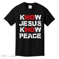 Know Jesus Know Peace Kids T-Shirt thumb 0