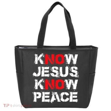 Know Jesus Know Peace Tote Bag