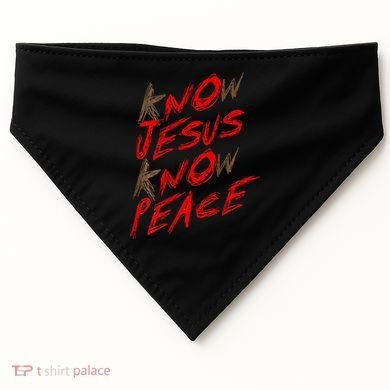 Know Jesus Know Peace USA-Made Doggie Bandana