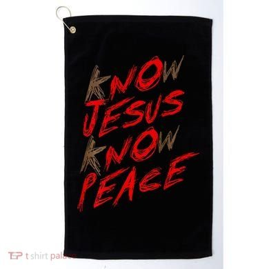 Know Jesus Know Peace Golf Towel