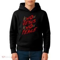 Know Jesus Know Peace Kids Hoodie thumb 4
