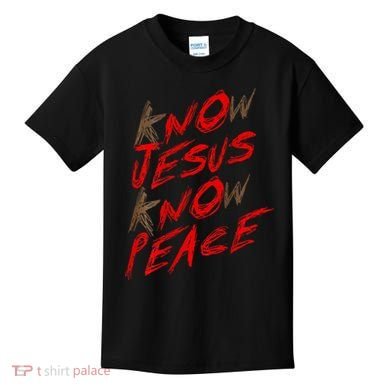 Know Jesus Know Peace Kids T-Shirt