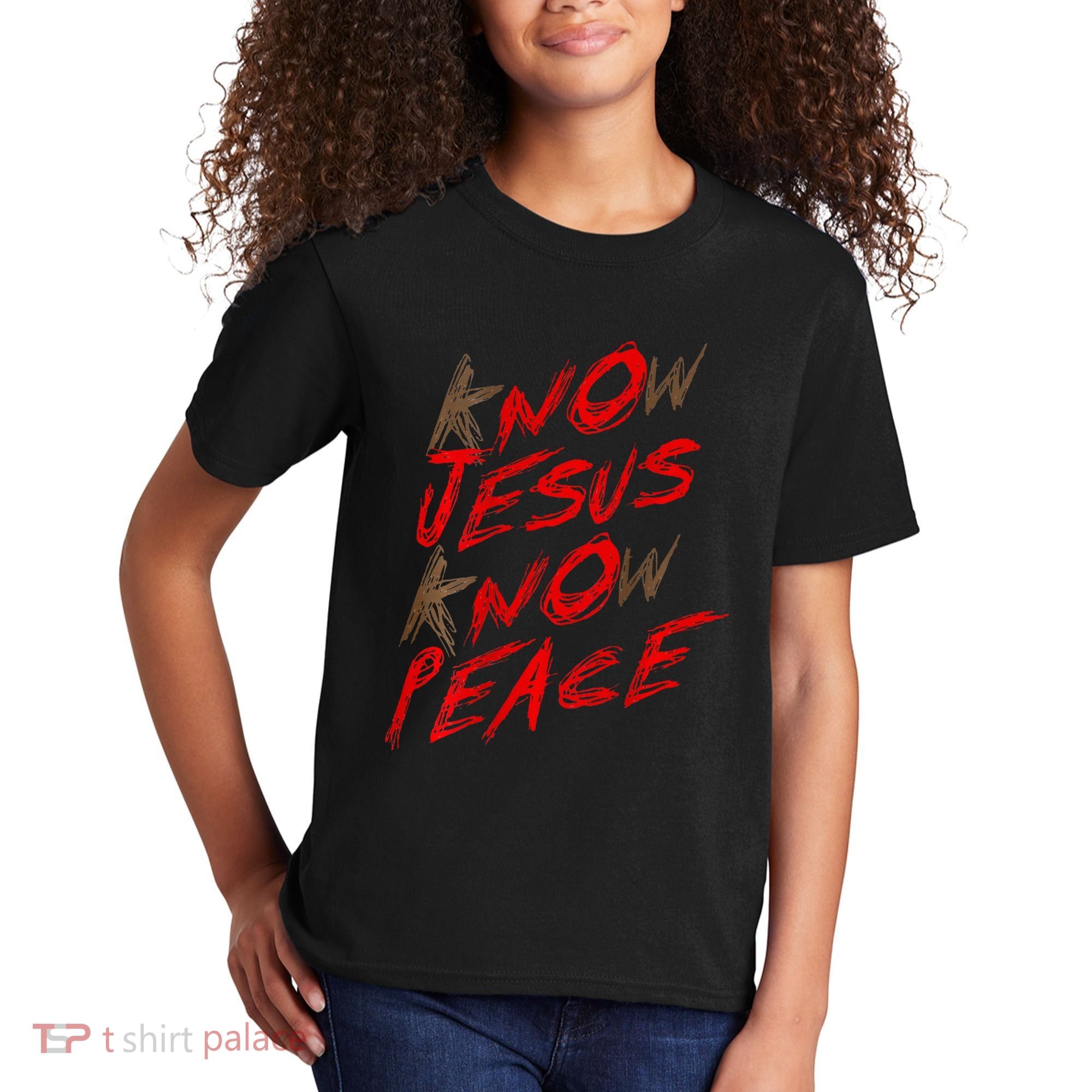 Know Jesus Know Peace Kids T-Shirt