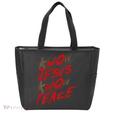 Know Jesus Know Peace Tote Bag