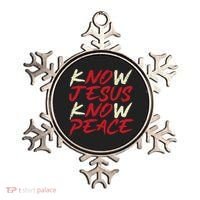 Know Jesus Know Peace God Faith Christian Ornament thumb 0