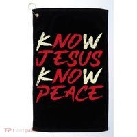 Know Jesus Know Peace God Faith Christian Golf Towel thumb 0