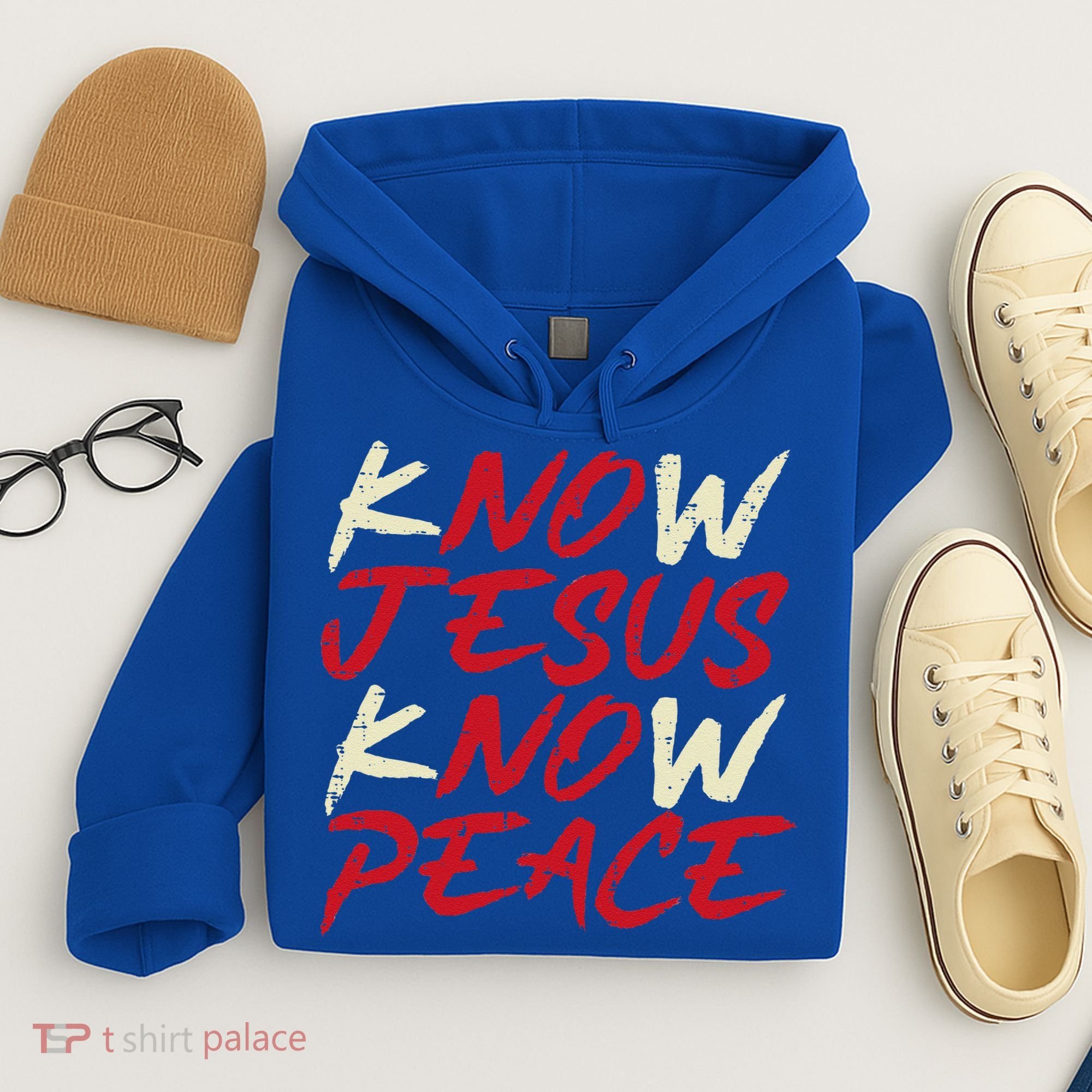 Know Jesus Know Peace God Faith Christian Hoodie