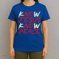 Know Jesus Know Peace God Faith Christian T-Shirt thumb 4