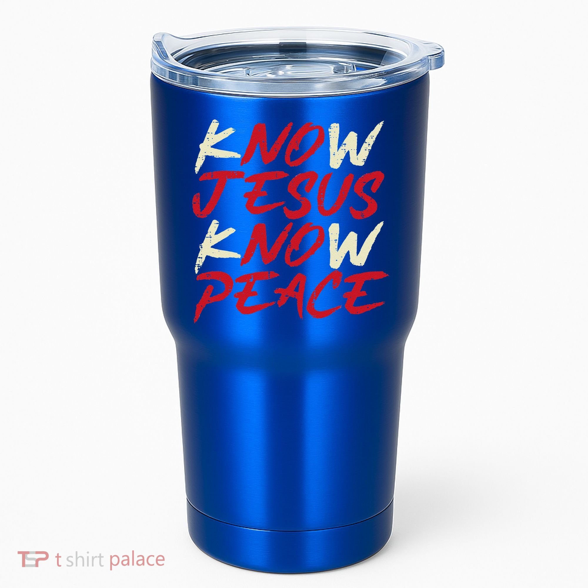 Know Jesus Know Peace God Faith Christian Tumbler