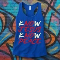Know Jesus Know Peace God Faith Christian Women's Tank Top thumb 3