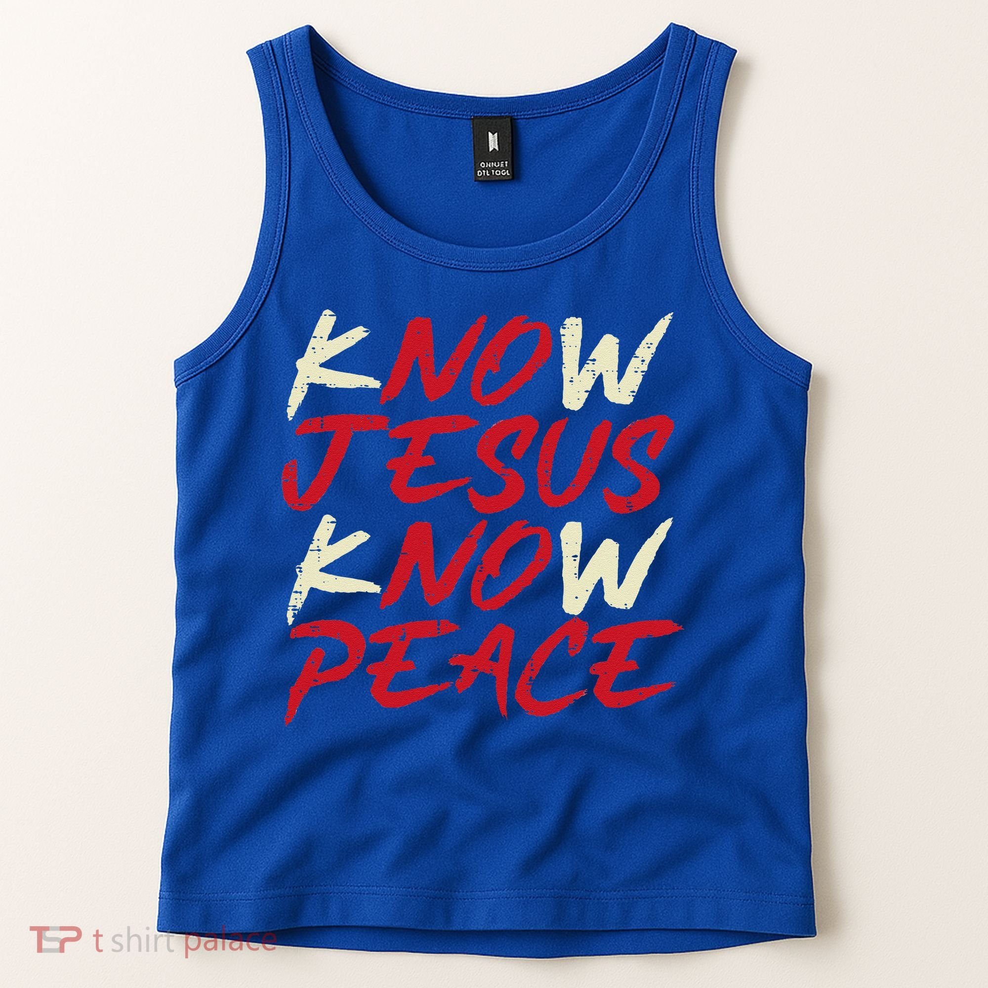 Know Jesus Know Peace God Faith Christian Tank Top
