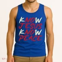 Know Jesus Know Peace God Faith Christian Tank Top thumb 3