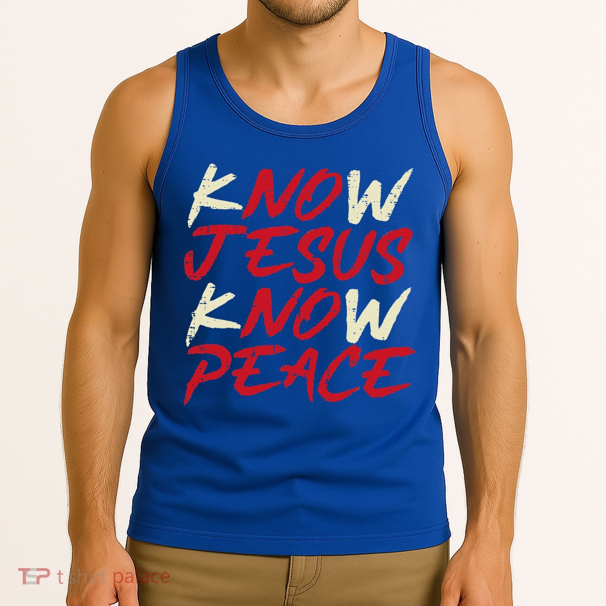 Know Jesus Know Peace God Faith Christian Tank Top