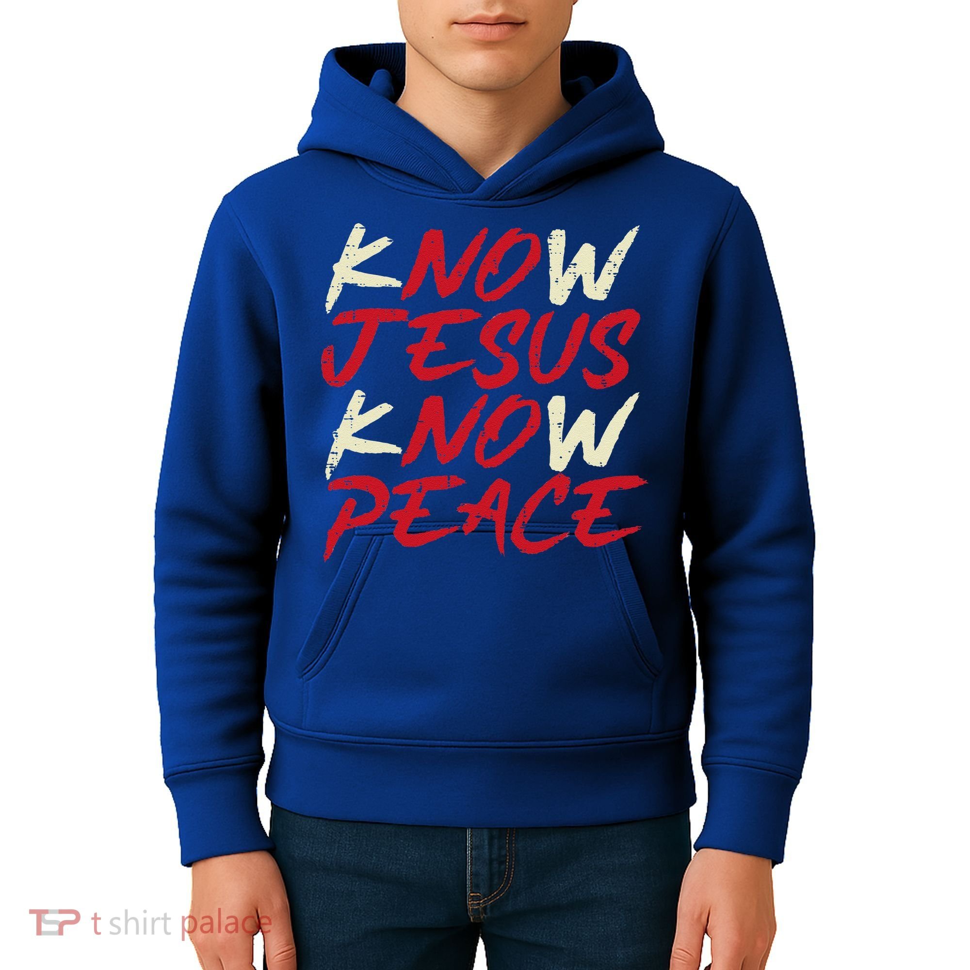 Know Jesus Know Peace God Faith Christian Kids Hoodie