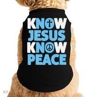 Know Jesus Know Peace No Jesus No Peace Christian Doggie Tank thumb 0