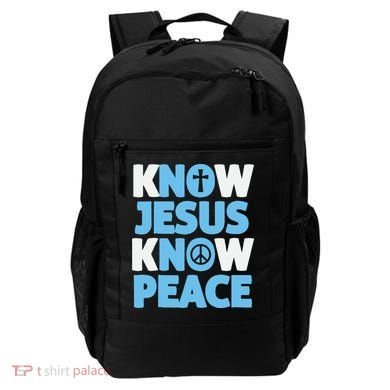 Know Jesus Know Peace No Jesus No Peace Christian Backpack