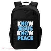 Know Jesus Know Peace No Jesus No Peace Christian Backpack thumb 0