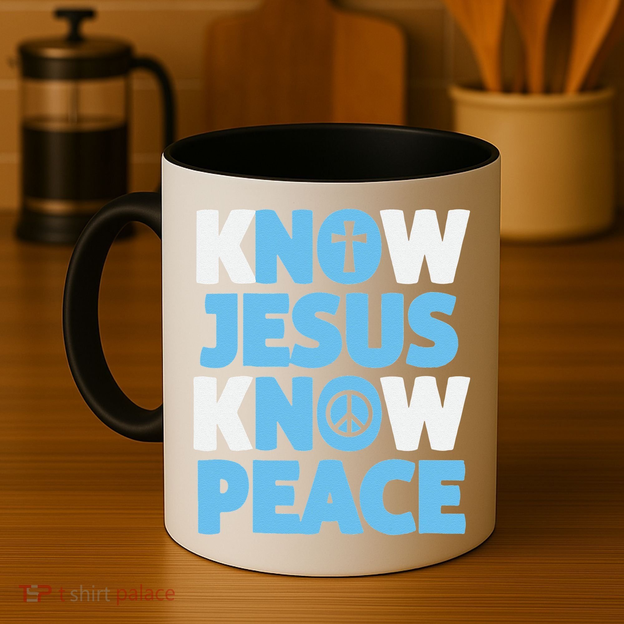 Know Jesus Know Peace No Jesus No Peace Christian Coffee Mug
