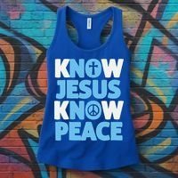 Know Jesus Know Peace No Jesus No Peace Christian Women's Tank Top thumb 3