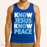 Know Jesus Know Peace No Jesus No Peace Christian Tank Top thumb 3