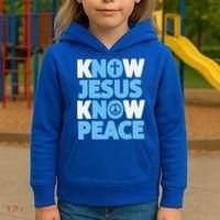 Know Jesus Know Peace No Jesus No Peace Christian Kids Hoodie thumb 3