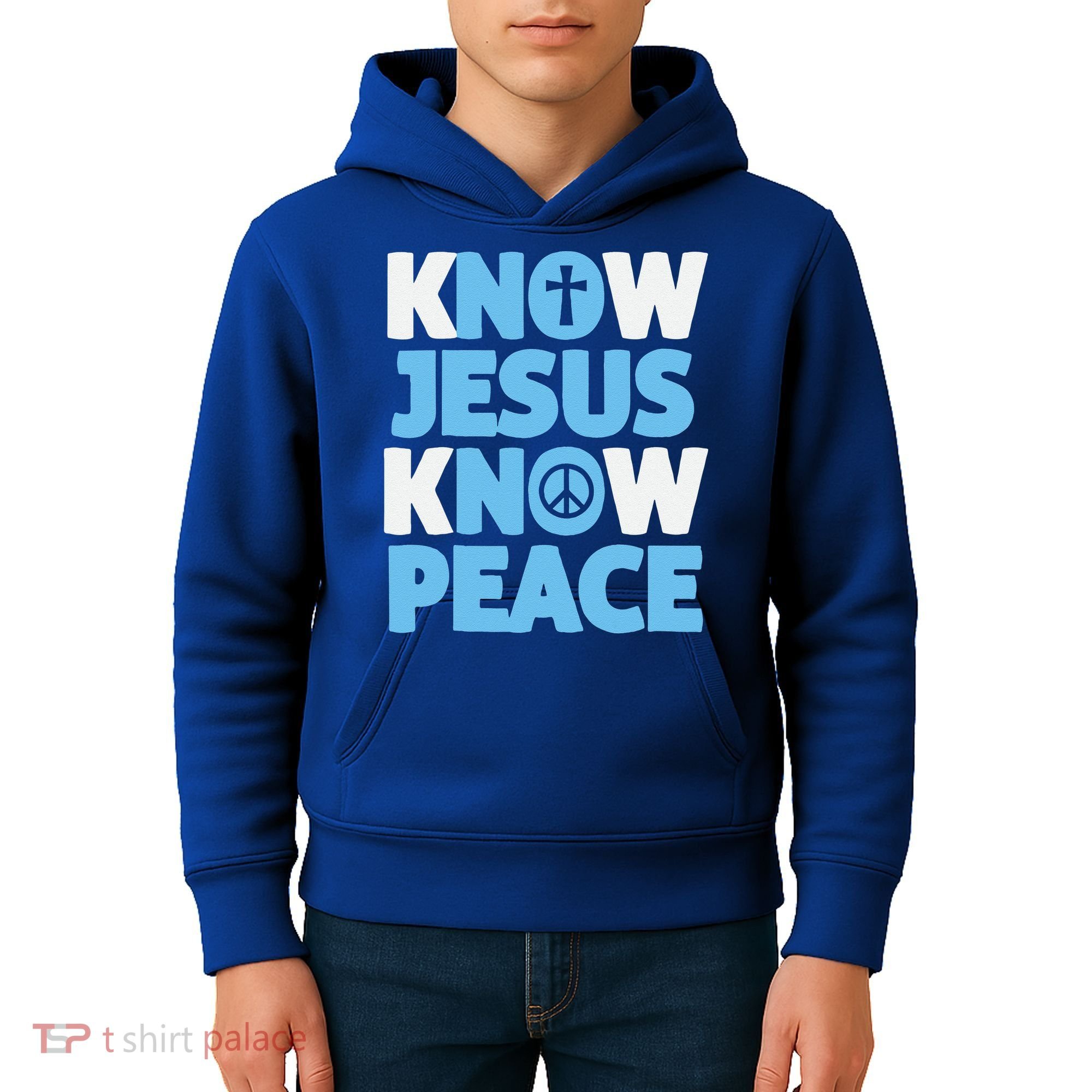 Know Jesus Know Peace No Jesus No Peace Christian Kids Hoodie