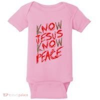 Know Jesus Know Peace Baby Bodysuit thumb 0