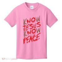 Know Jesus Know Peace Kids T-Shirt thumb 0