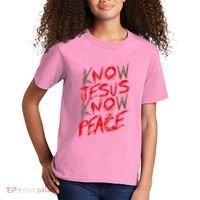 Know Jesus Know Peace Kids T-Shirt thumb 2