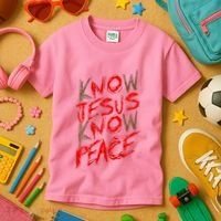 Know Jesus Know Peace Kids T-Shirt thumb 3