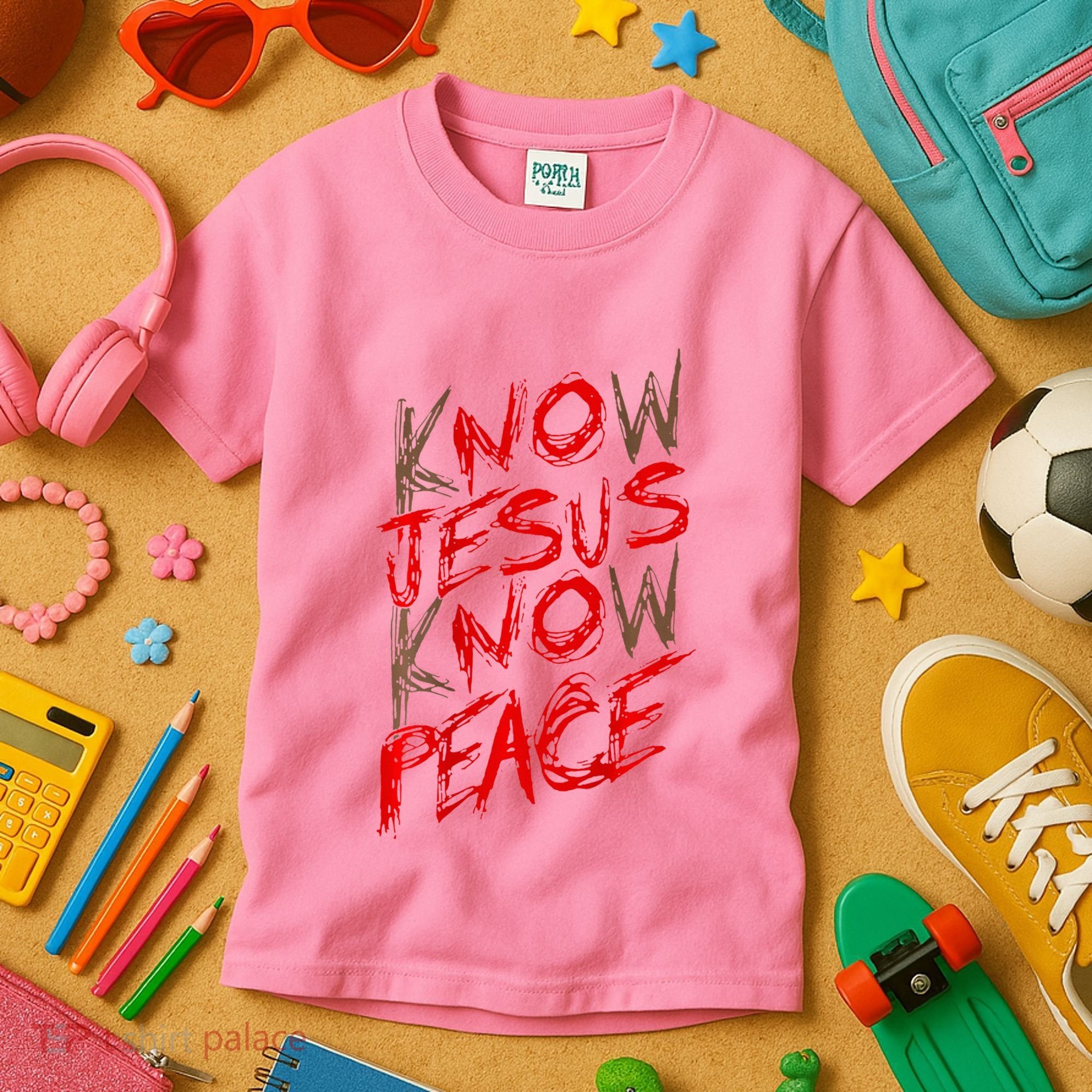 Know Jesus Know Peace Kids T-Shirt