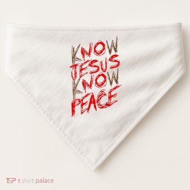 Know Jesus Know Peace USA-Made Doggie Bandana