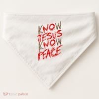 Know Jesus Know Peace USA-Made Doggie Bandana thumb 0