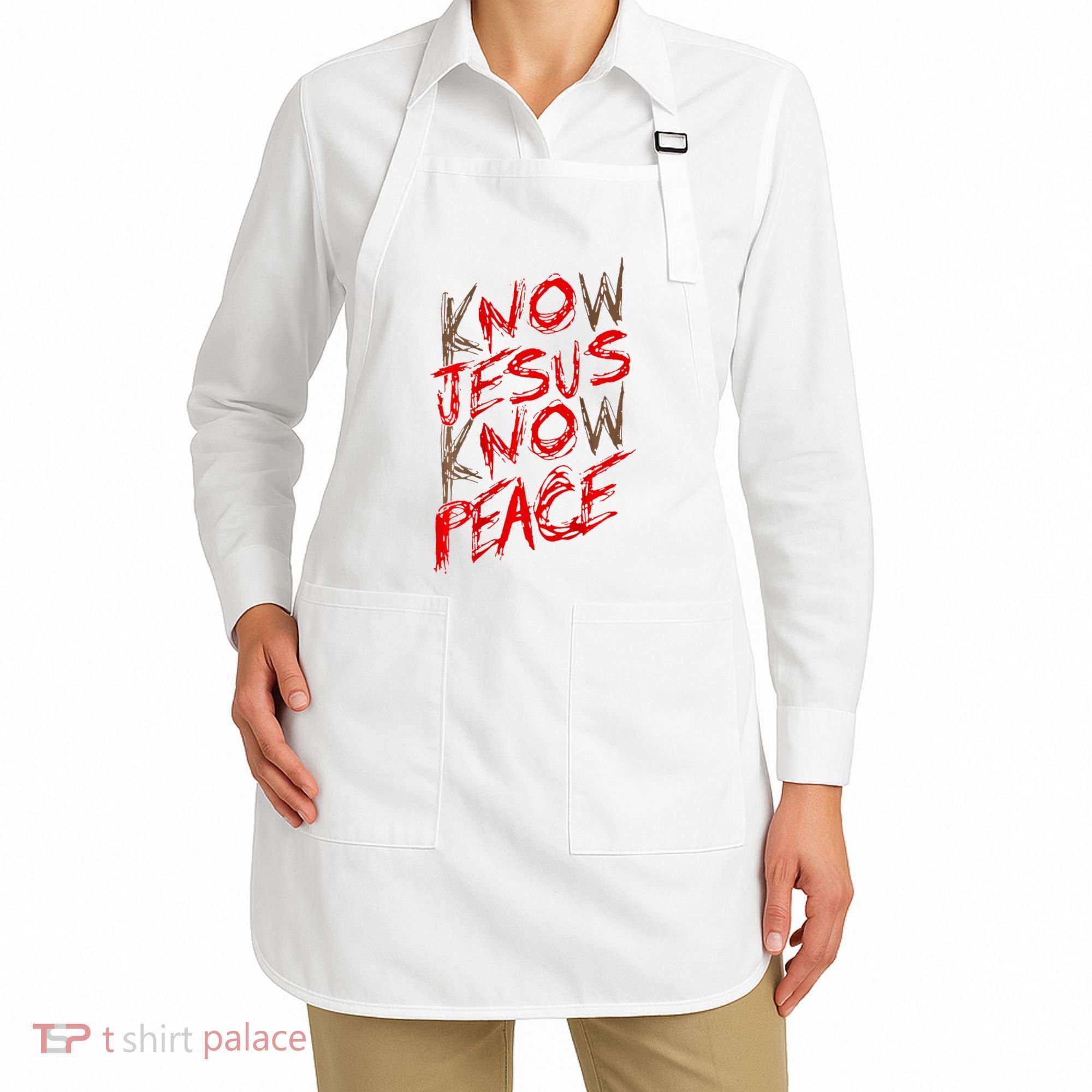 Know Jesus Know Peace Apron