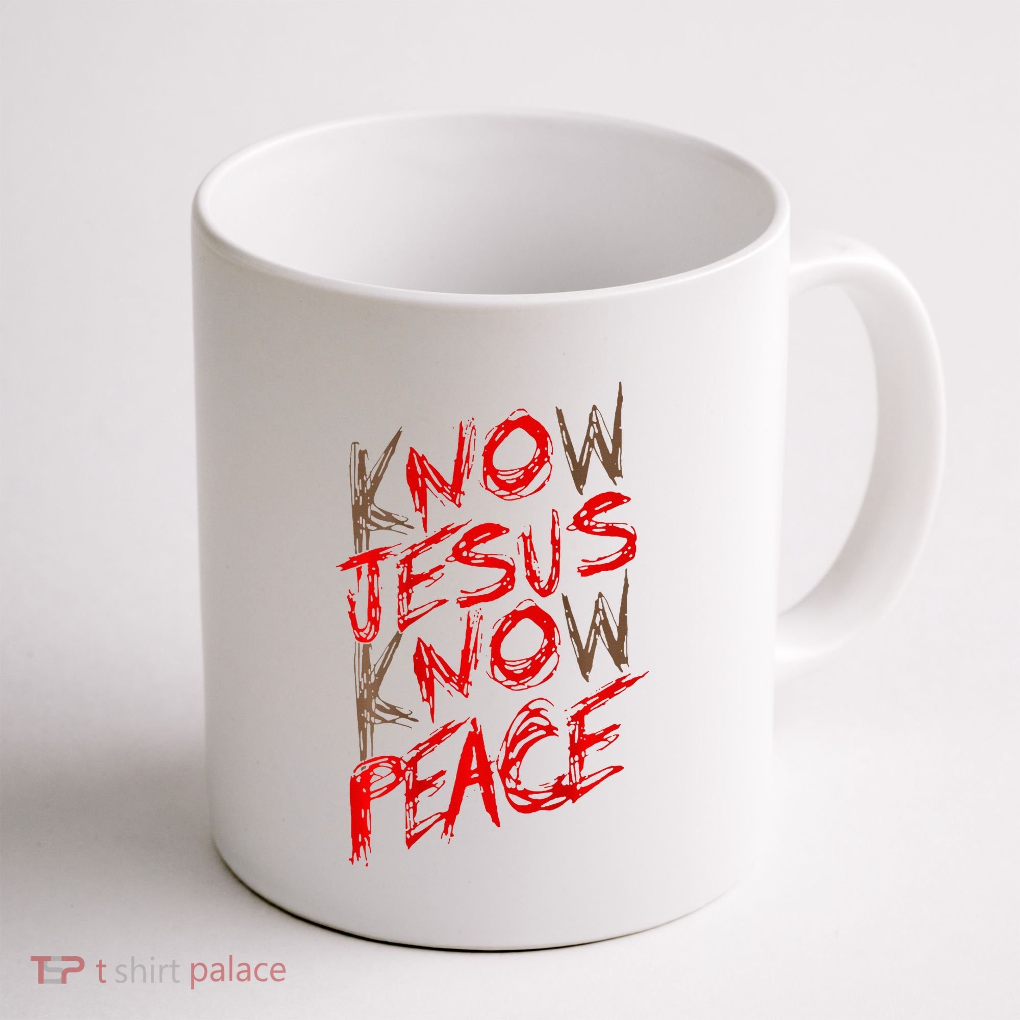 Know Jesus Know Peace Coffee Mug