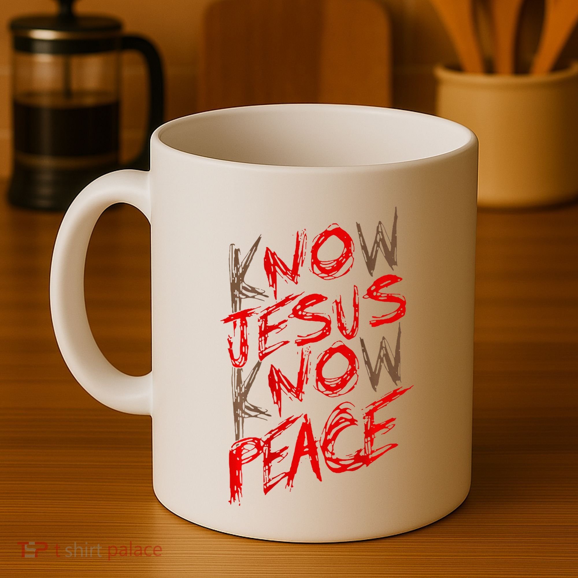 Know Jesus Know Peace Coffee Mug