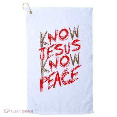 Know Jesus Know Peace Golf Towel
