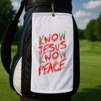 Know Jesus Know Peace Golf Towel thumb 2