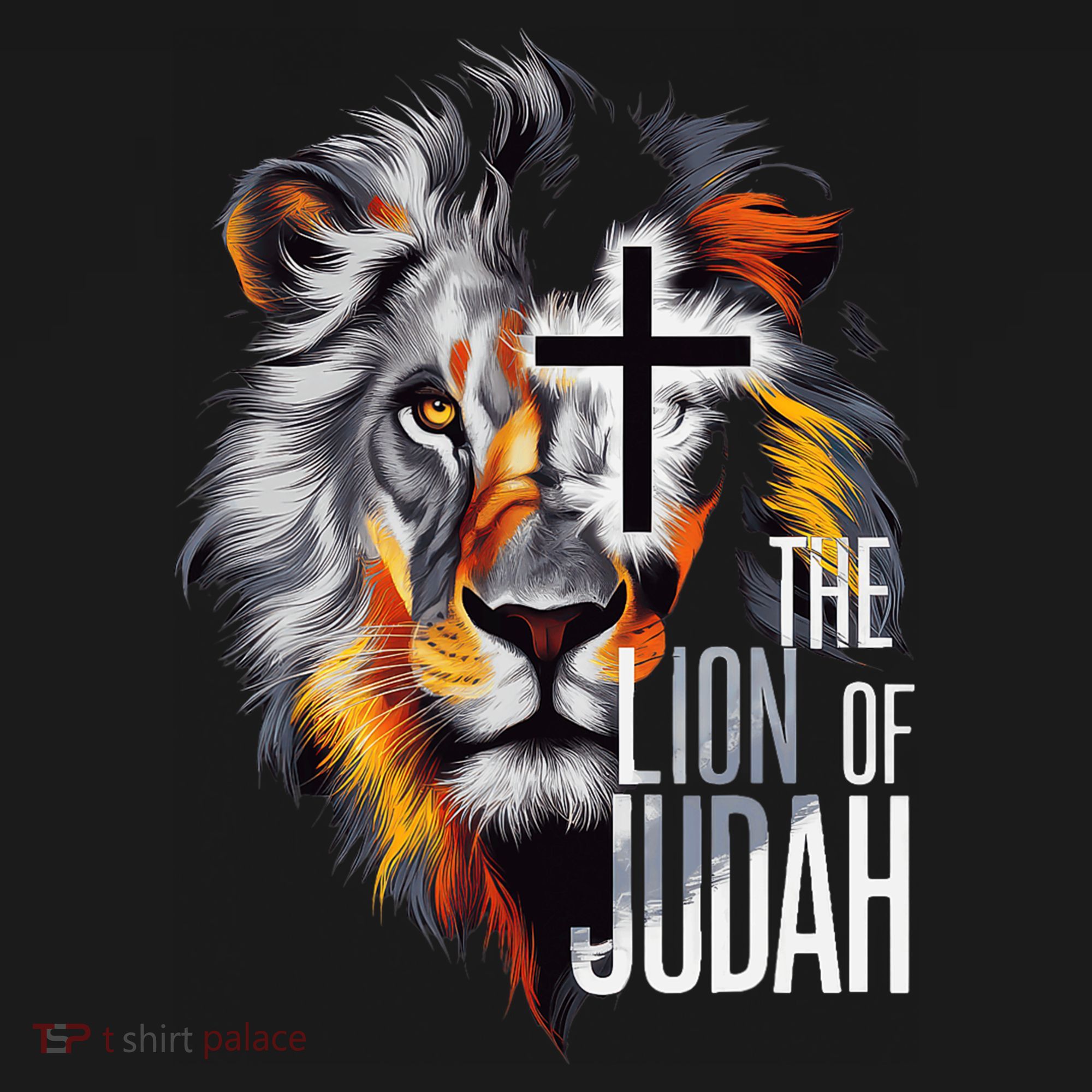 King Jesus Lion Of Judah Christian Cross Faith T-Shirt