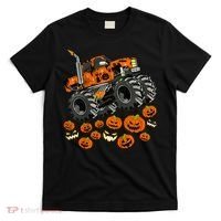 Kids Jack O Lantern Pumpkin Monster Truck Halloween Costume T-Shirt thumb 0