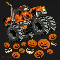 Kids Jack O Lantern Pumpkin Monster Truck Halloween Costume Women's Tank Top thumb 5