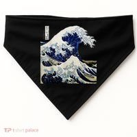 Kanagawa Japanese The Great Wave USA-Made Doggie Bandana thumb 0
