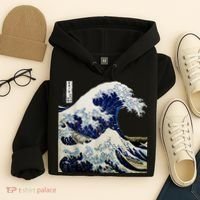 Kanagawa Japanese The Great Wave Hoodie thumb 4