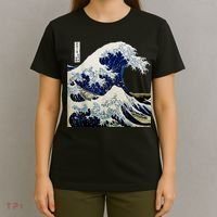Kanagawa Japanese The Great Wave T-Shirt thumb 4