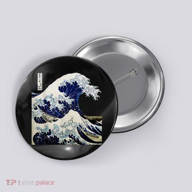 Kanagawa Japanese The Great Wave Button